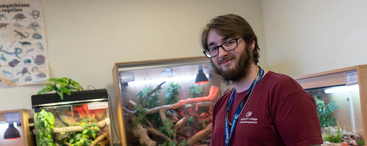 Animal Management student in a classroom